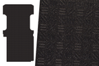 2tec2/Lonseal Pre-cut Van Flooring 2007+ Mercedes Sprinter - Mercedes Sprinter 144’’ / Lonseal Lonridge - Smokey Black