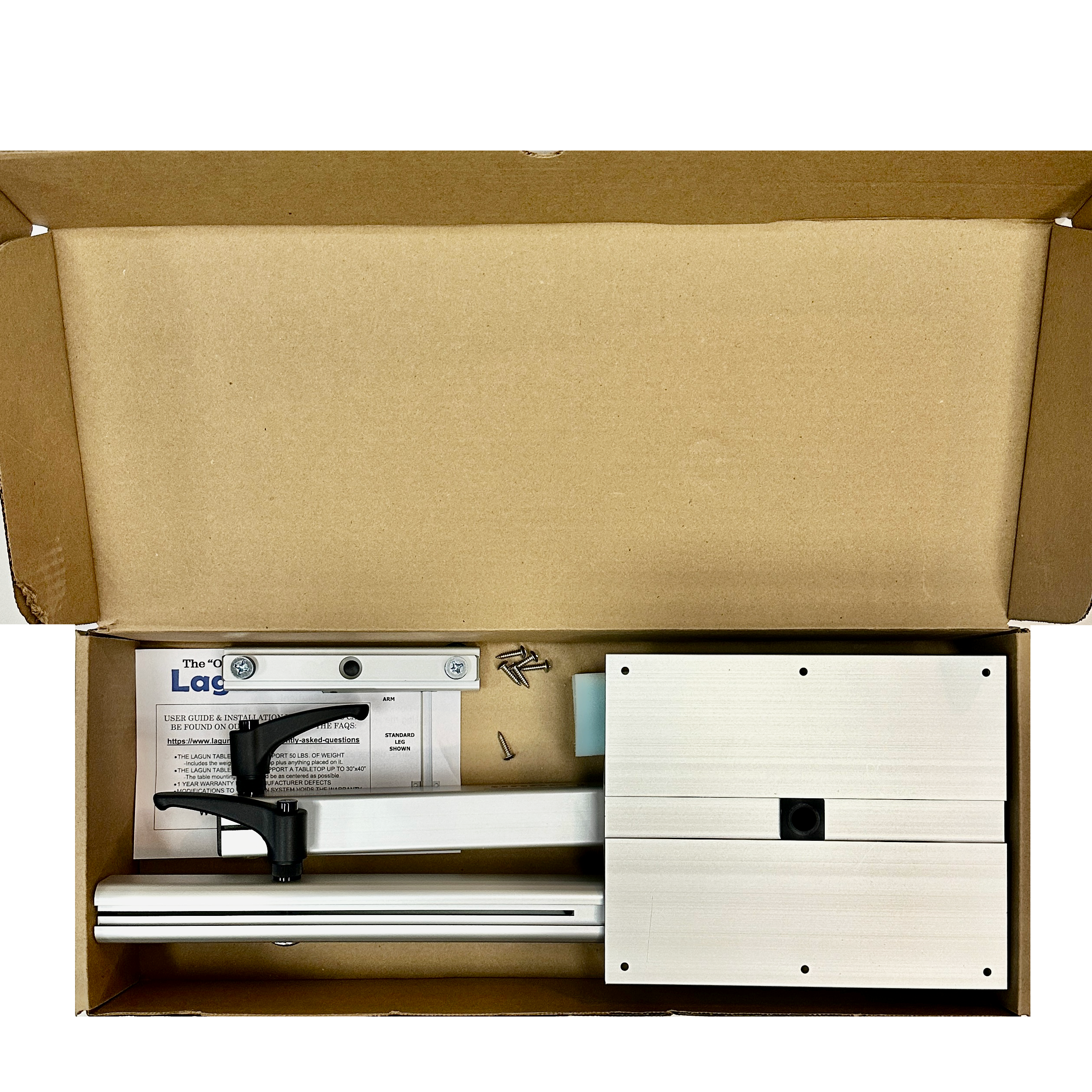 Silver Lagun Table System - Standard Leg/LEFT hand